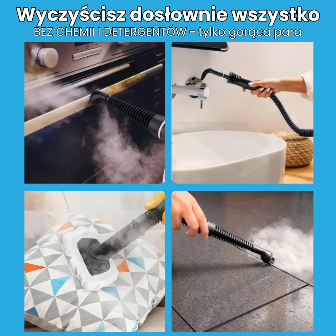 SteamForce Pro - W zestawie 7 końcówek do każdej powierzchni