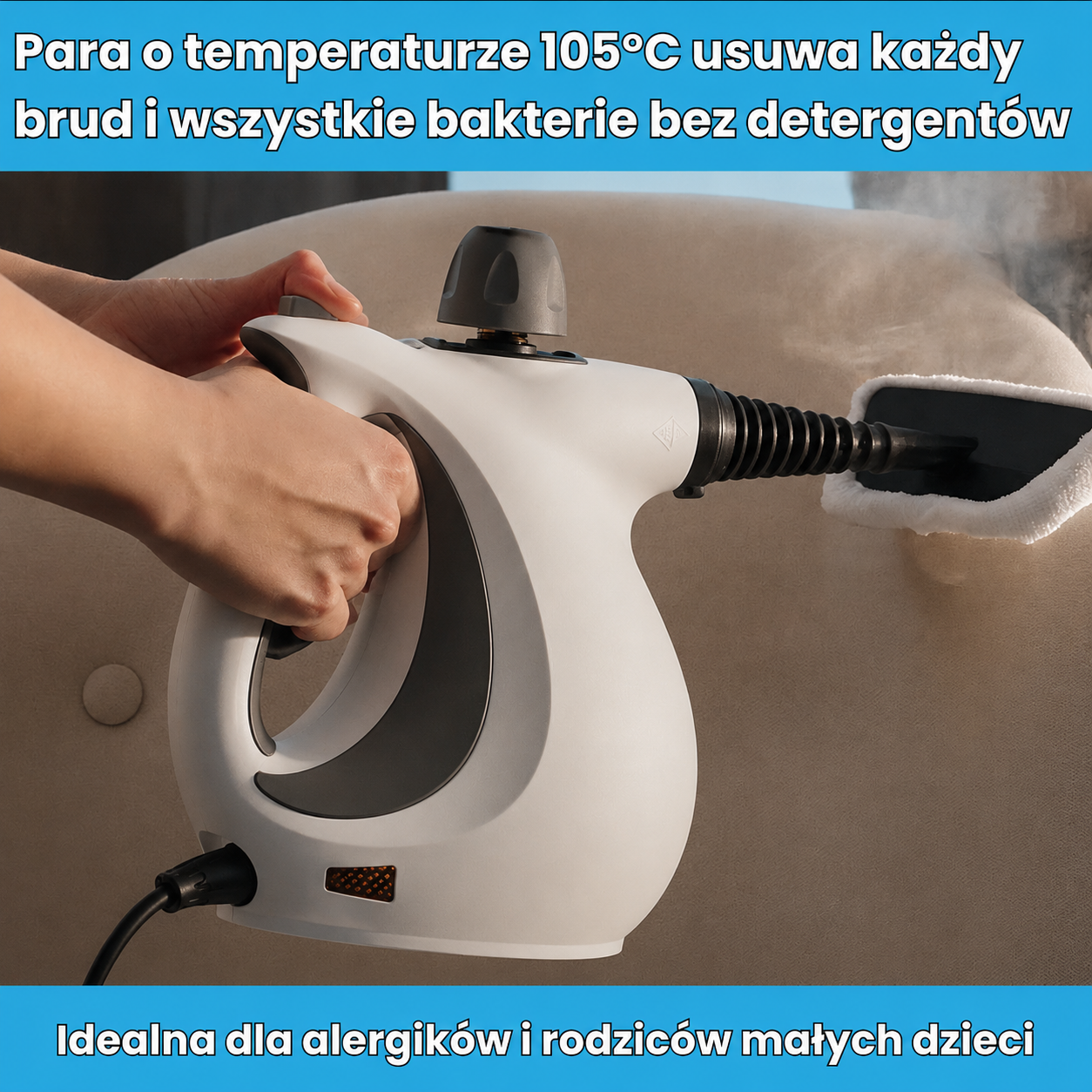 SteamForce Pro - W zestawie 7 końcówek do każdej powierzchni